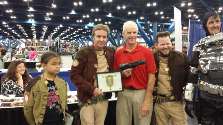 Blackstar and Jack Stauffer--presenting certificate