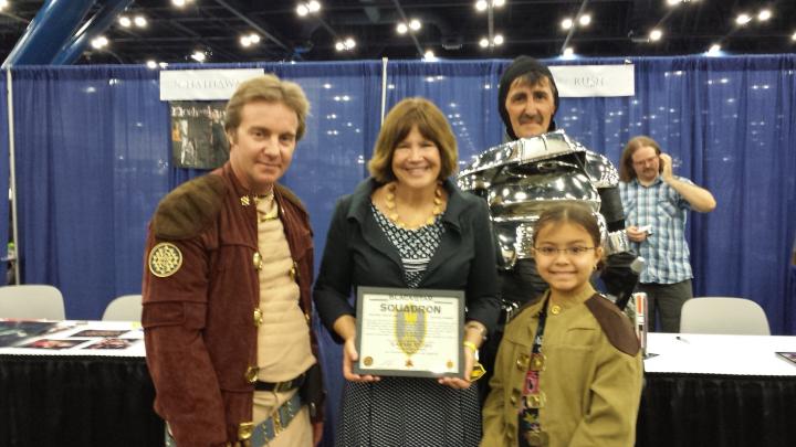 Blackstar presenting Sara Rush with her certificate