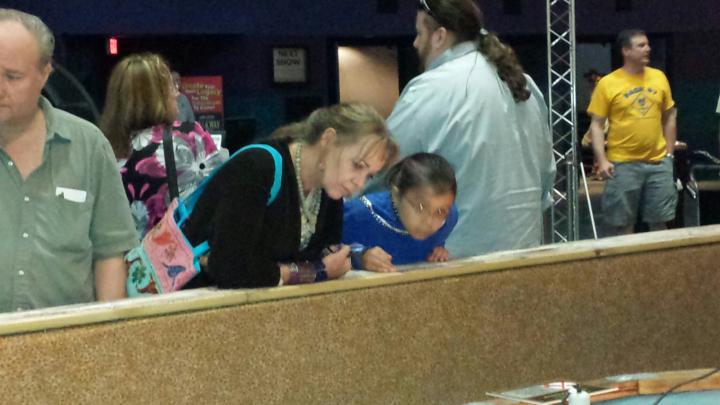 Anne Lockhart and Annabelle at the space center